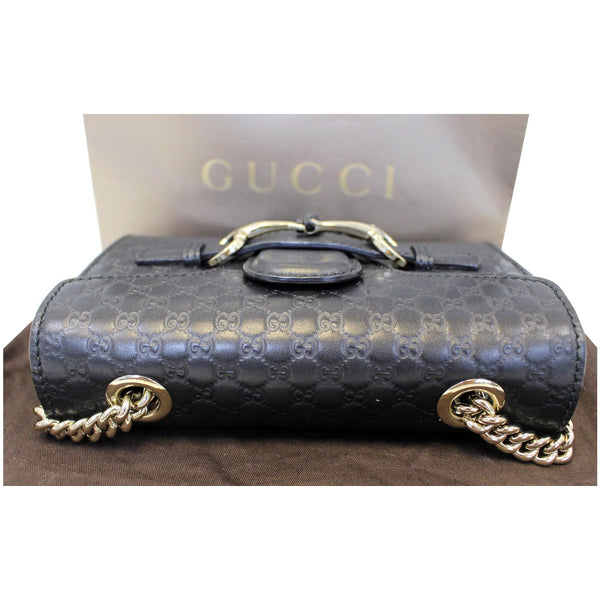 Gucci Shoulder Bag Emily Mini Micro GG Guccissima -front view