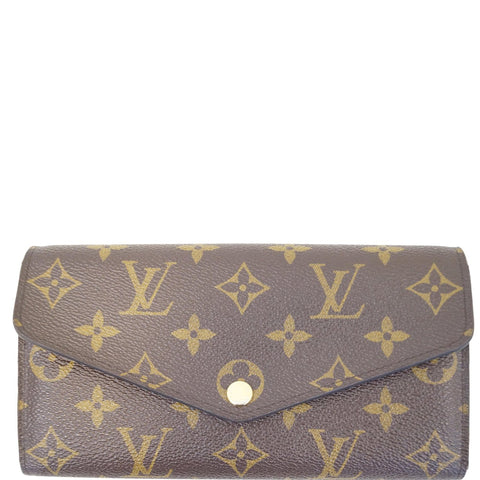 LOUIS VUITTON Sarah Monogram Canvas Wallet Brown