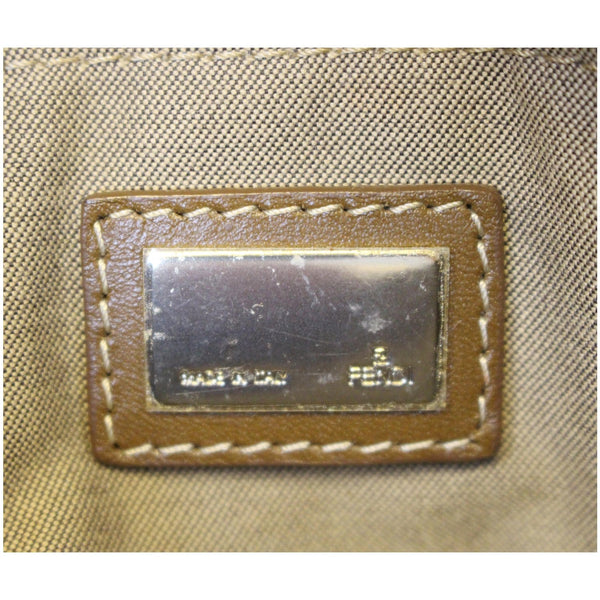 FENDI Zucca Small Canvas Shoulder Bag Beige-US