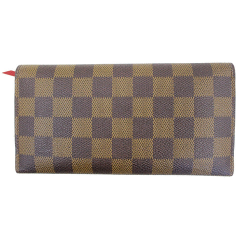 LOUIS VUITTON Josephine Damier Ebene Wallet Brown