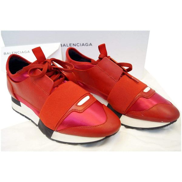 BALENCIAGA Race Runner Low-Top Sneakers Red - Final Sale