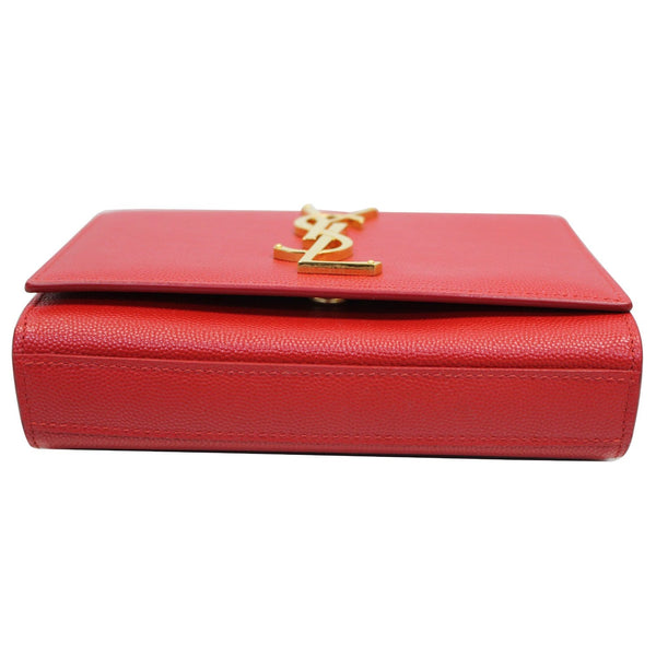 YVES SAINT LAURENT Kate Small Grain De Poudre Crossbody Bag Red