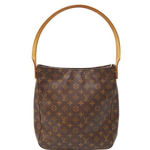 LOUIS VUITTON Looping GM Monogram Canvas Shoulder Bag Brown
