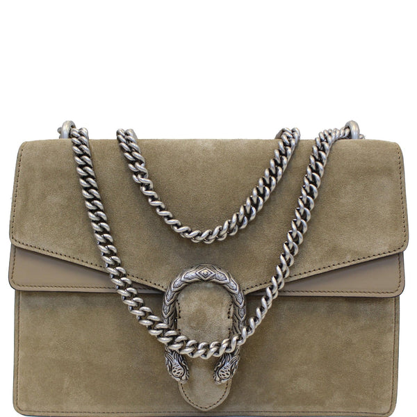 Gucci Medium Dionysus Suede Leather Shoulder Bag - front bag view+