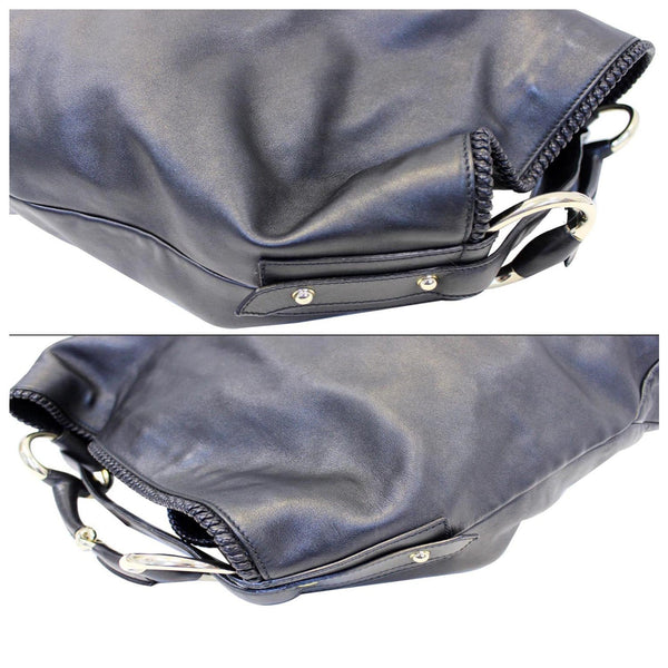 Gucci Hobo Bag Horsebit Large Black Leather - side view