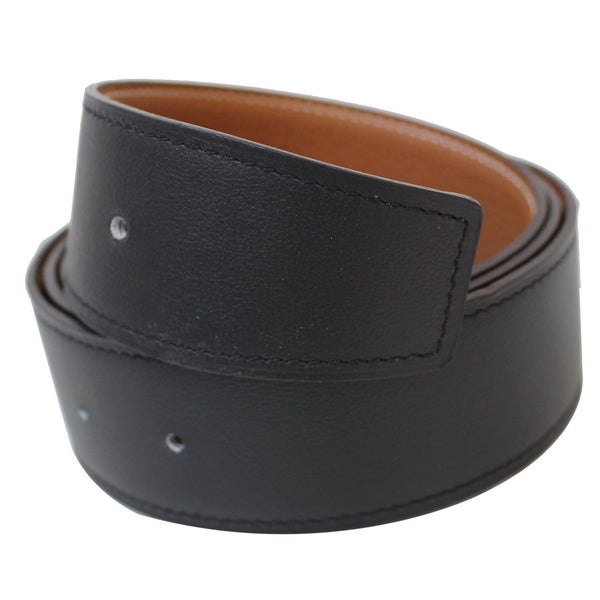 HERMES Reversible Replacement Belt Strap Black/Brown Size 46