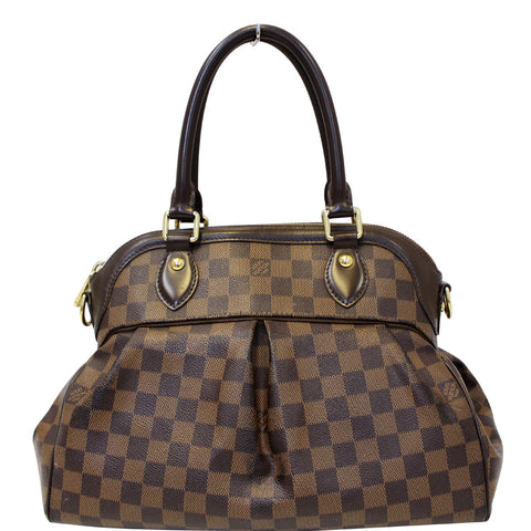 LOUIS VUITTON Trevi PM Damier Ebene Shoulder Bag Brown