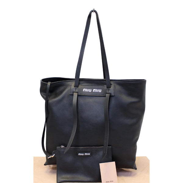 Miu Miu Patch Medium Grace Lux Tote Shoulder Bag - front view
