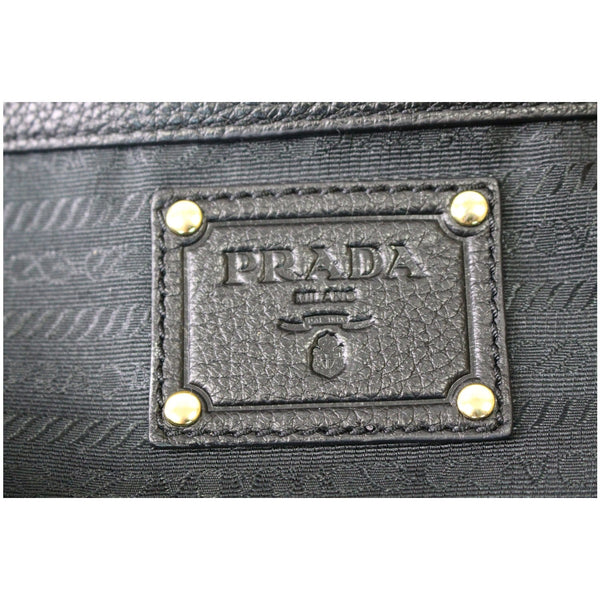 PRADA Cervo Antik Deerskin Leather Shoulder Bag Black BR3787