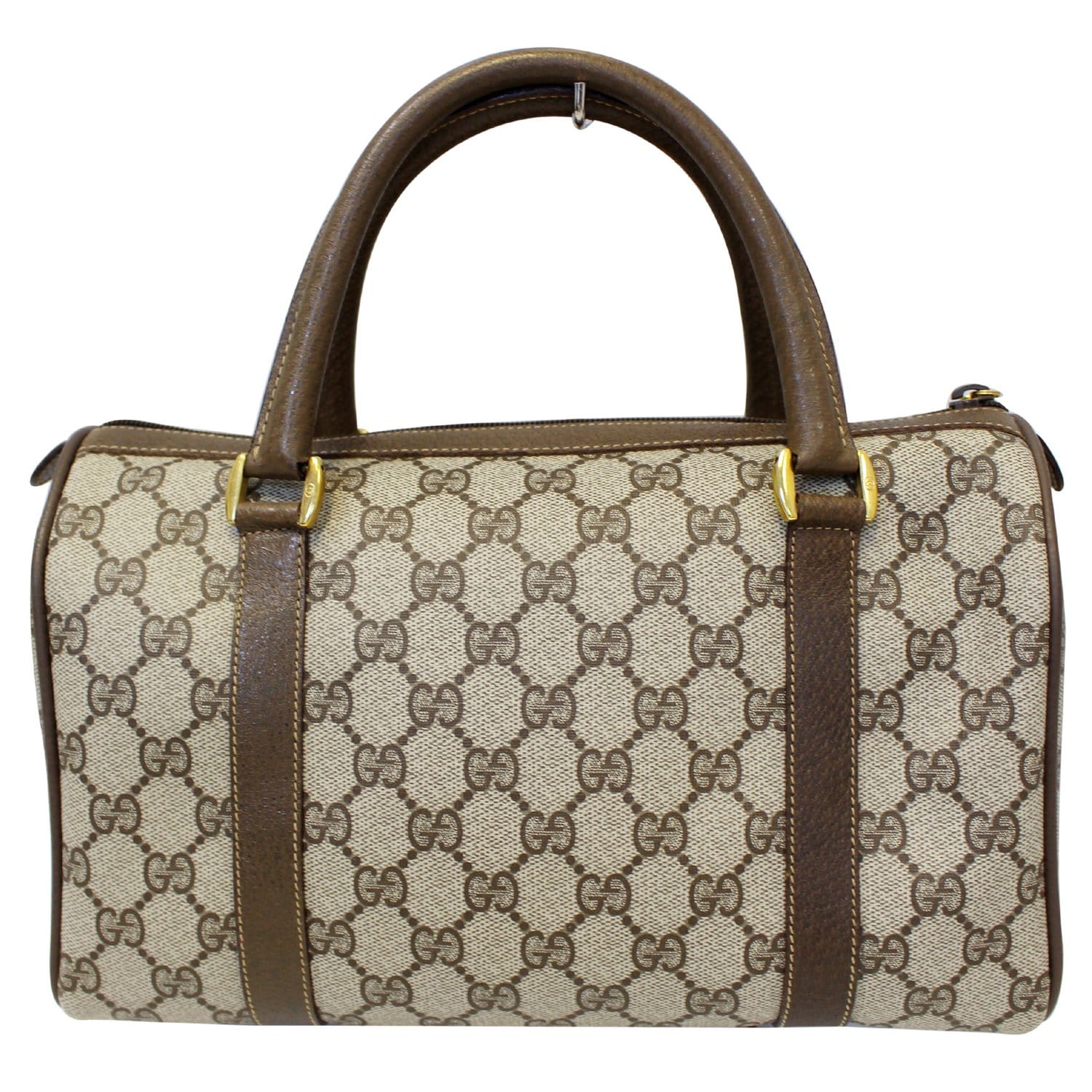 Authentic Gucci Vintage Doctors Handbag Purse Brown Logo GG