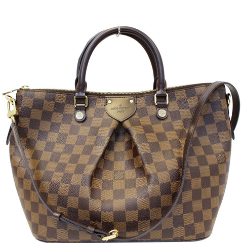 LOUIS VUITTON Siena MM Damier Ebene Shoulder Bag Brown