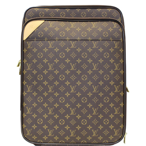 LOUIS VUITTON Pegase Legere 55 Monogram Canvas Business Suitcase Travel Bag Brown
