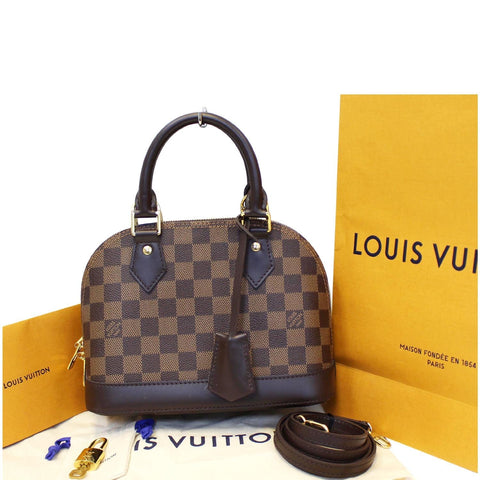LOUIS VUITTON Alma BB Damier Ebene Satchel Crossbody Bag