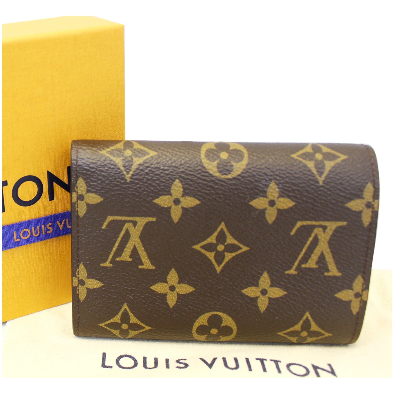 LOUIS VUITTON Monogram Flower Lock Compact Wallet Black 896921