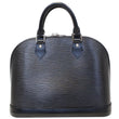 Louis Vuitton Alma Epi Leather Satchel Bag Black