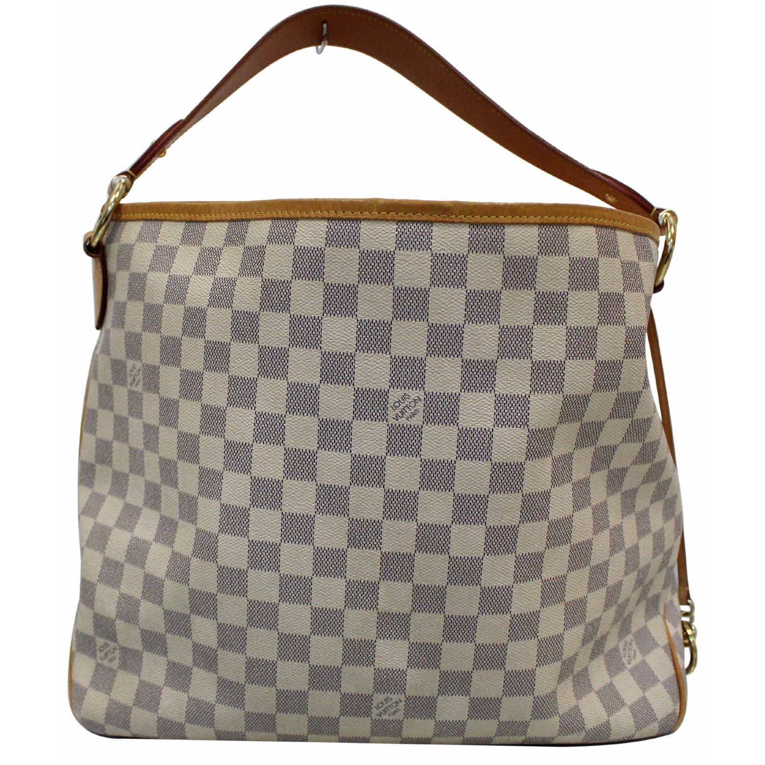 USED Louis Vuitton Damier Azur Delightful PM Hobo Shoulder Bag AUTHENTIC