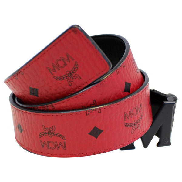 MCM Claus M Reversible Belt Red Size 42
