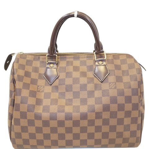 Louis Vuitton Speedy 30 Damier Ebene Satchel Bag Brown