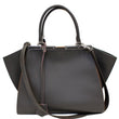 Fendi Petite 3Jours Calfskin Leather Tote Bag Dark Grey