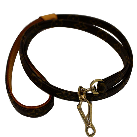 LOUIS VUITTON Baxter MM Monogram Canvas Leash Lead Brown