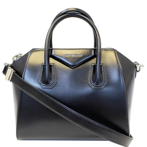 GIVENCHY Antigona Small Calfskin Leather Shoulder Bag Black