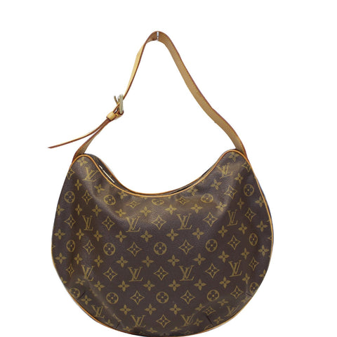 LOUIS VUITTON Croissant GM Monogram Canvas Shoulder Bag Brown