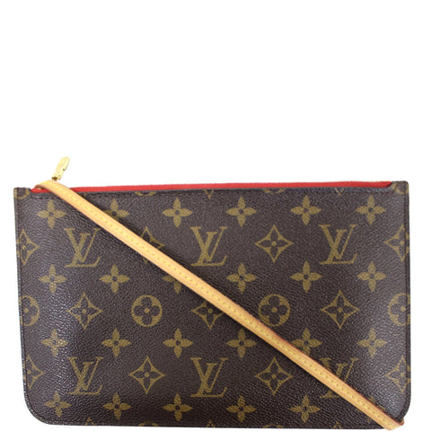 LOUIS VUITTON Pochette Wristlet Pouch Monogram Canvas Neverfull