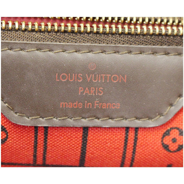 LOUIS VUITTON Neverfull GM Damier Ebene Tote Shoulder Bag Brown-US