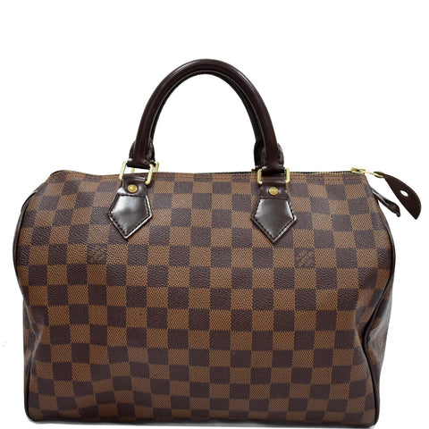 LOUIS VUITTON Speedy 30 Damier Ebene Satchel Bag Brown