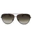 SALVATORE FERRAGAMO SF131S 211 60 Shiny Brown Sunglasses Brown Lens