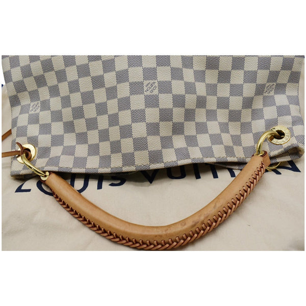 LOUIS VUITTON Artsy MM Damier Azur Shoulder Bag White