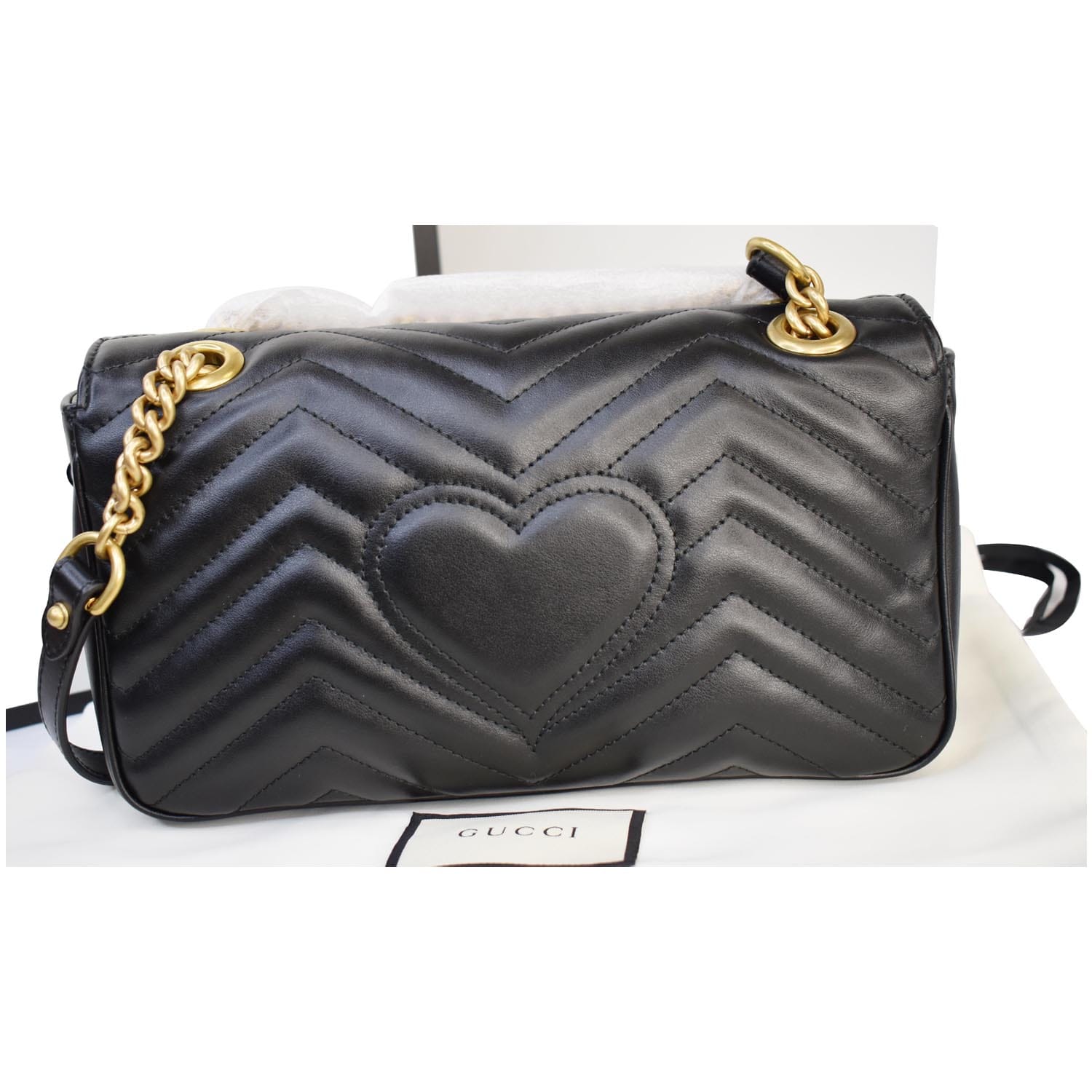 Gucci black purse with heart on back Clearance