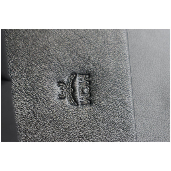 MCM Duke Visetos Medium Canvas Leather Backpack Pink