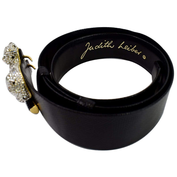 Judith Leiber Crystal Encrusted Leather Belt 