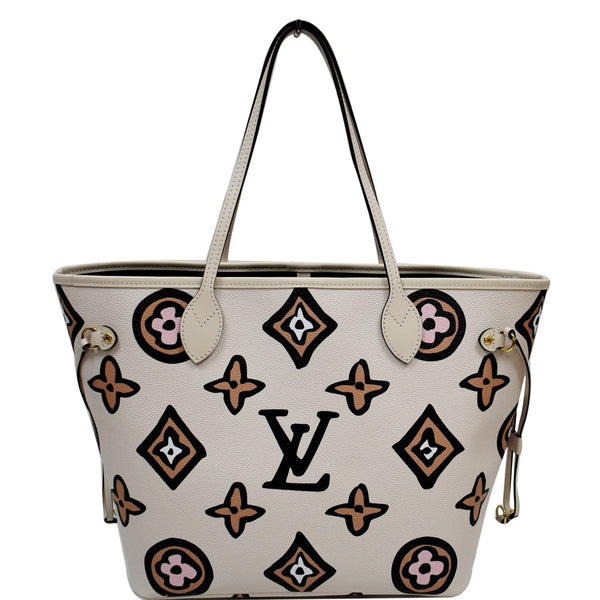 Louis Vuitton Neverfull MM Wild At Heart Monogram Canvas Tote Bag Cream