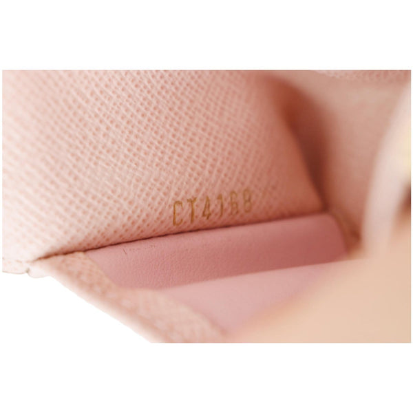 LOUIS VUITTON Damier Ebene 6 Key Holder Rose Ballerine