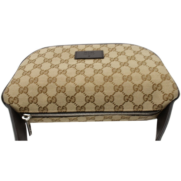 Gucci Waist Pouch GG Canvas Belt Bag - top zipper