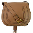 CHLOE Marcie Medium Pebbled Leather Crossbody Bag Brown