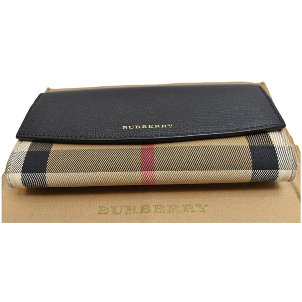 Burberry Porter Continental House Check Leather Wallet Purse | DDH