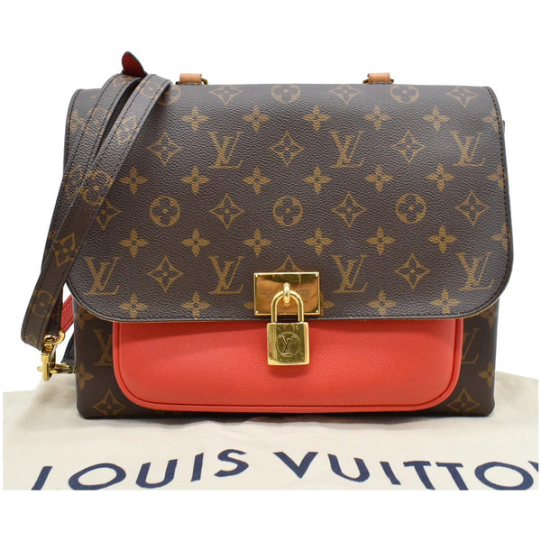 LOUIS VUITTON Marignan Monogram Canvas Shoulder Bag Coquelicot