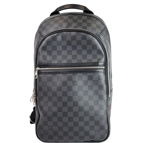LOUIS VUITTON Michael Damier Graphite Backpack Bag Black
