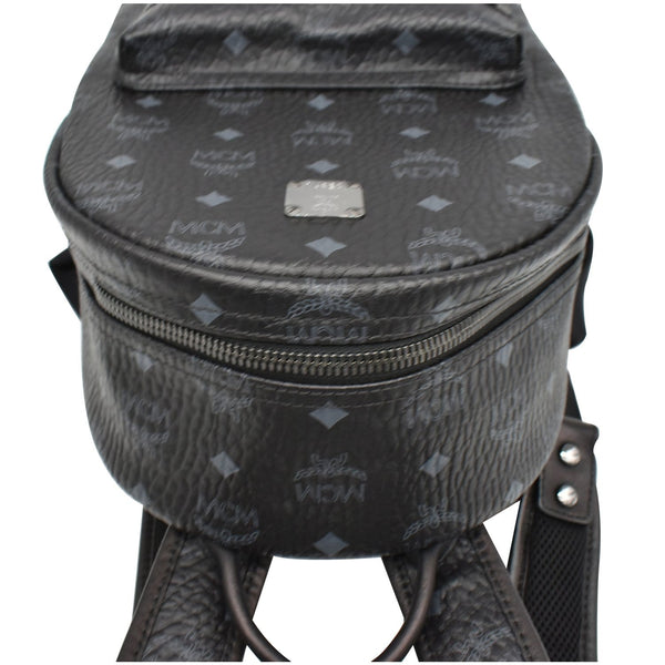 MCM Stark Classic Small Visetos Canvas Backpack Bag - top zipper