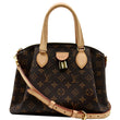 LOUIS VUITTON Rivoli PM Monogram Canvas Shoulder Bag Brown