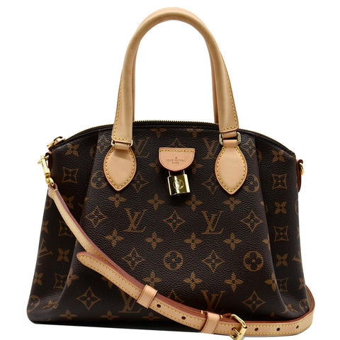 LOUIS VUITTON Rivoli PM Monogram Canvas Shoulder Bag Brown