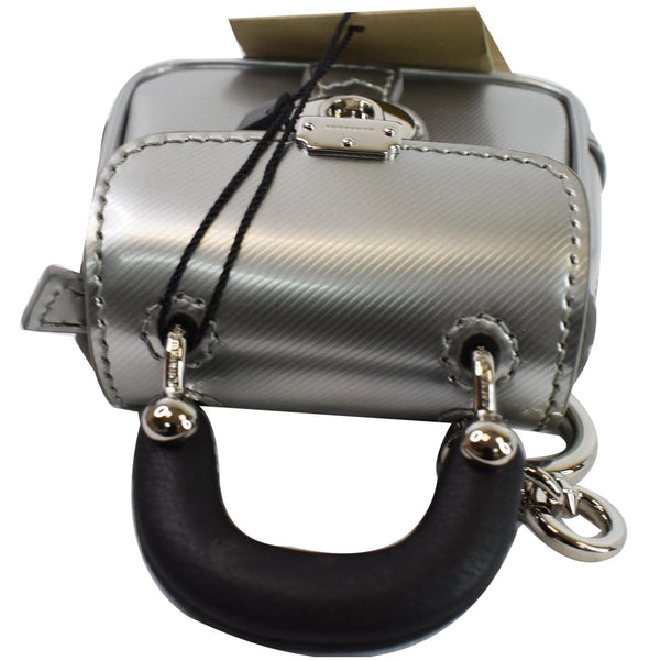 BURBERRY Trench Patent Leather Charm Coin Purse Bag Black/Silver - Final Sale