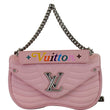LOUIS VUITTON New Wave Chain MM Calfskin Leather Shoulder Bag Rose Pink