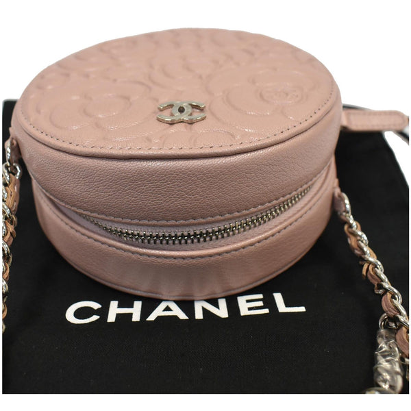 Chanel Camellia Round Leather Crossbody Bag - round shape | DDH