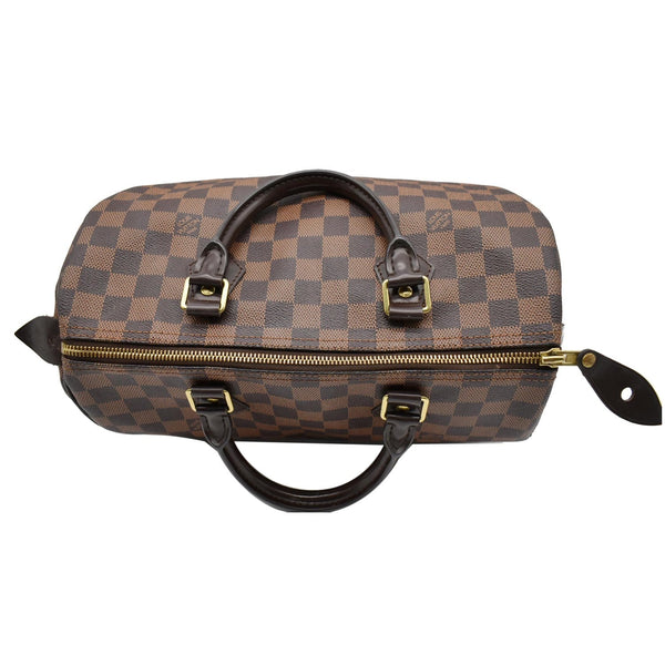 LOUIS VUITTON Speedy 30 Damier Ebene Satchel Bag Brown
