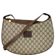 GUCCI Vintage GG Supreme Canvas Shoulder Bag Beige