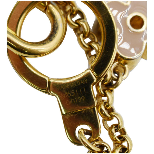 LOUIS VUITTON Fleur de Monogram Bag Charm Gold
